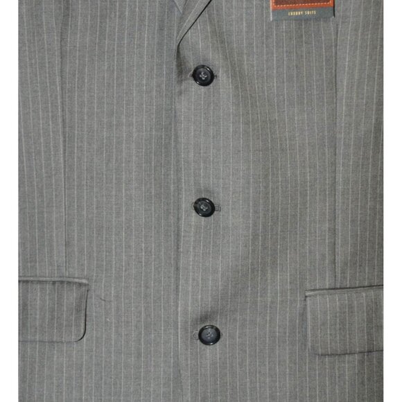 NWT Tasso Elba Blazer Mens 42L Gray Pinstripe Super 110s Wool Suit Jacket Career - Picture 3 of 13